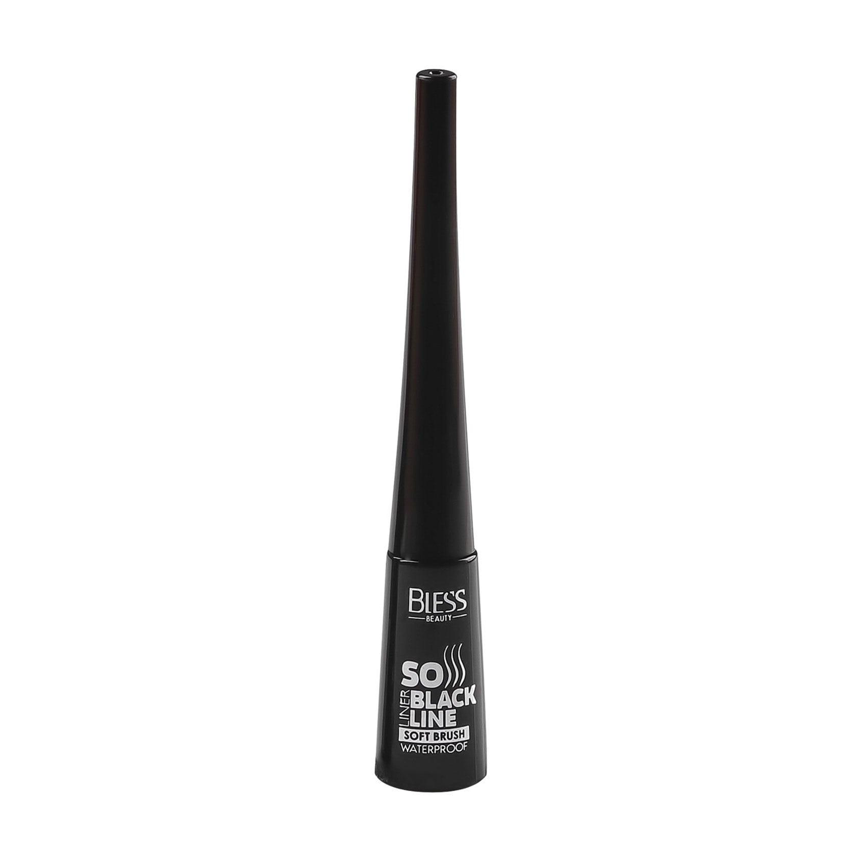 Підводка для очей Bless Beauty So Black Line Waterproof з м'яким пензлем, Black, 3.5 г